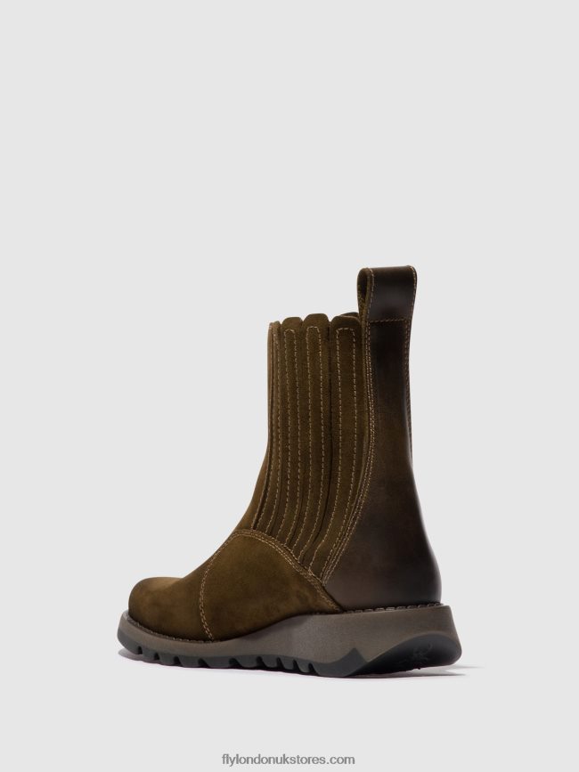 Zip Up Ankle Boots SUZY899 Women Fly London 4V24RT36 SLUDGE/OLIVE