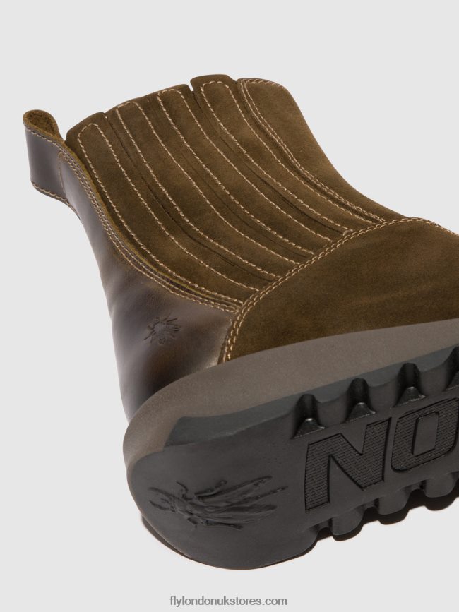 Zip Up Ankle Boots SUZY899 Women Fly London 4V24RT36 SLUDGE/OLIVE