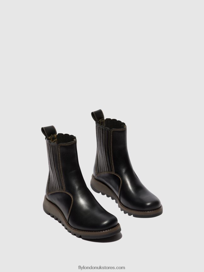 Zip Up Ankle Boots SUZY899 Women Fly London 4V24RT38 BLACK