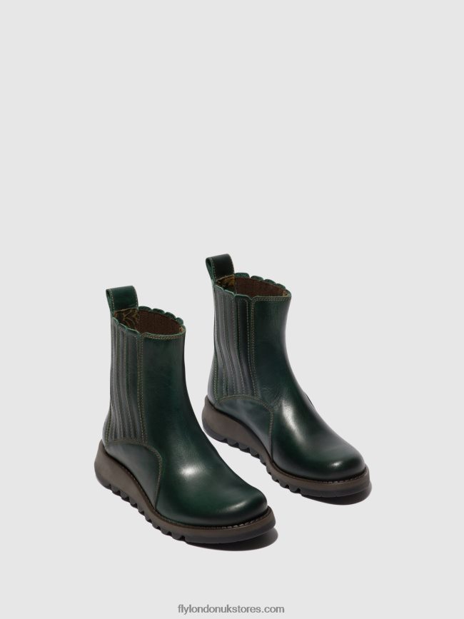 Zip Up Ankle Boots SUZY899 Women Fly London 4V24RT42 PETROL