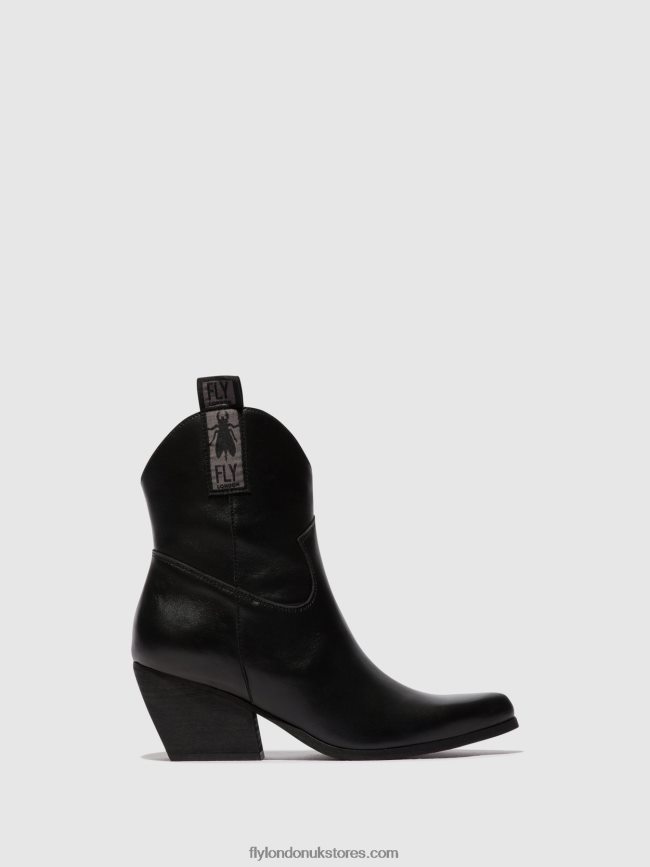 Zip Up Ankle Boots TABB905 Women Fly London 4V24RT31 BLACK