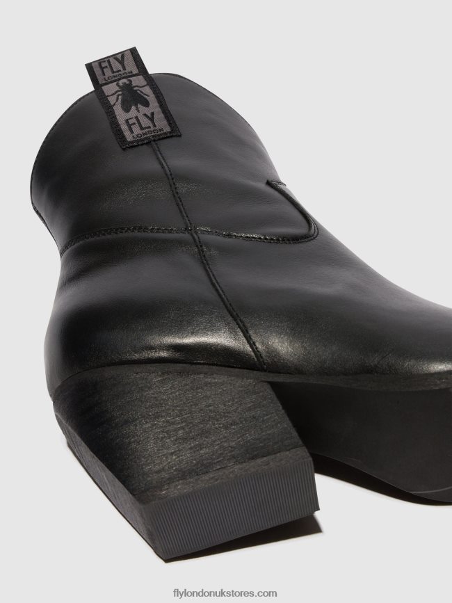 Zip Up Ankle Boots TABB905 Women Fly London 4V24RT31 BLACK