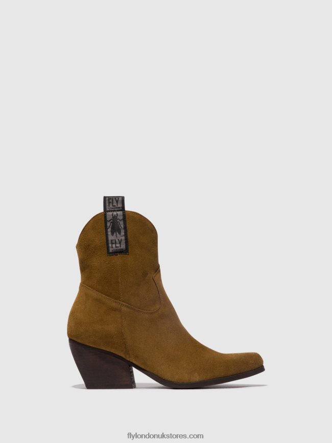 Zip Up Ankle Boots TABB905 Women Fly London 4V24RT32 CAMEL