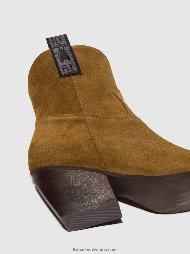 Zip Up Ankle Boots TABB905 Women Fly London 4V24RT32 CAMEL