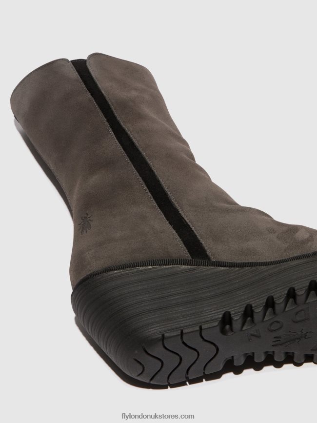 Zip Up Ankle Boots YEMY408 Women Fly London 4V24RT29 DIESEL/BLACK