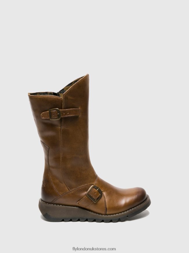 Buckle Boots MES 2 Women Fly London 4V24RT346 CAMEL