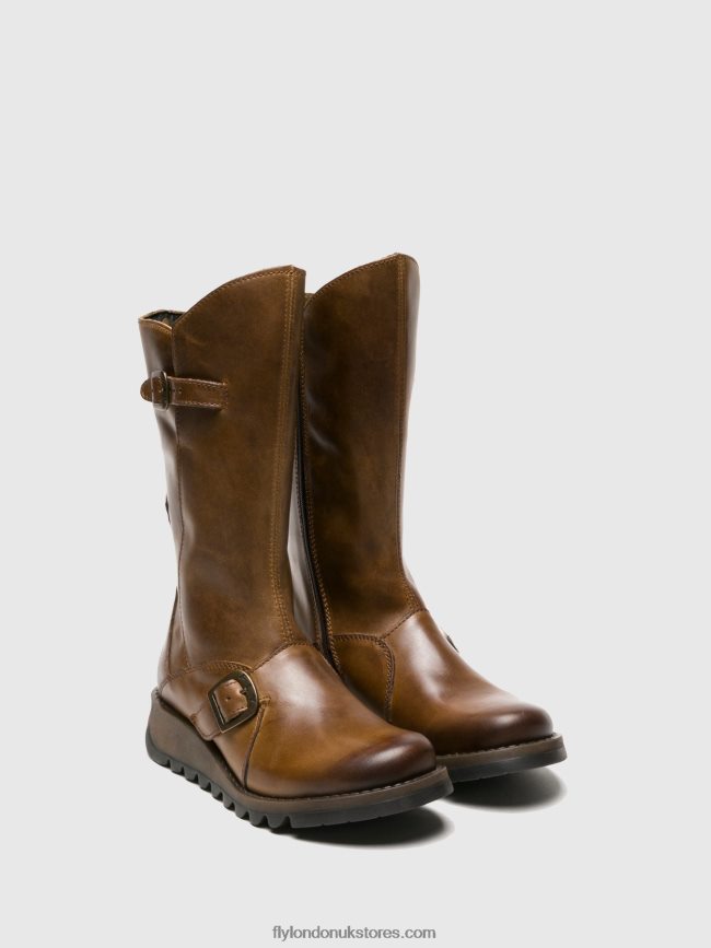 Buckle Boots MES 2 Women Fly London 4V24RT346 CAMEL