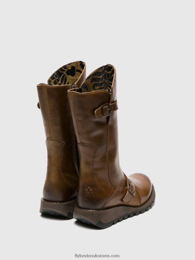 Buckle Boots MES 2 Women Fly London 4V24RT346 CAMEL