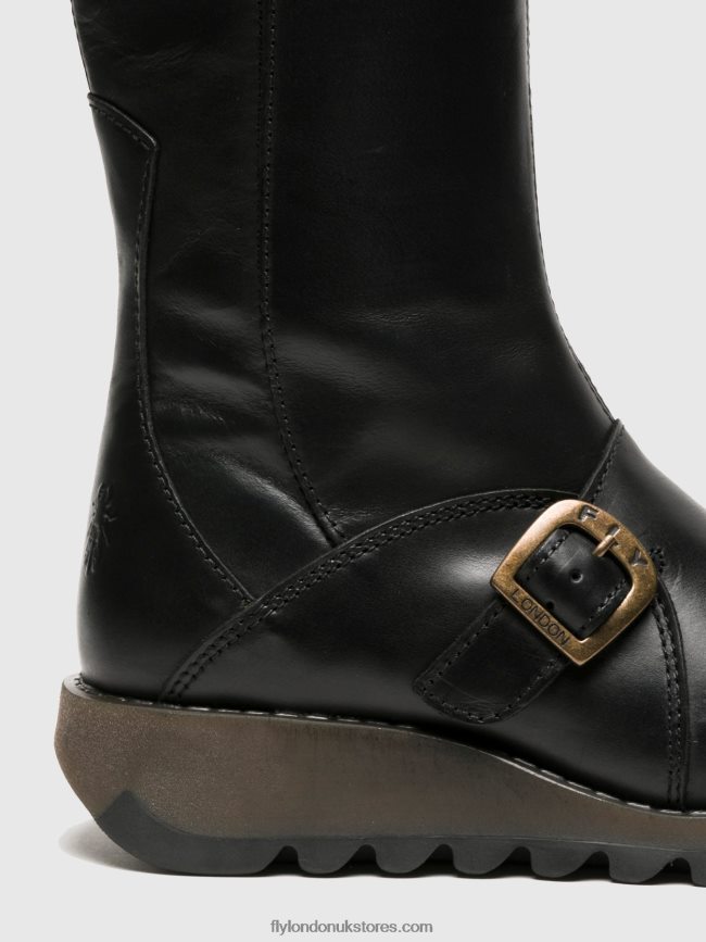 Buckle Boots MES 2 Women Fly London 4V24RT348 BLACK