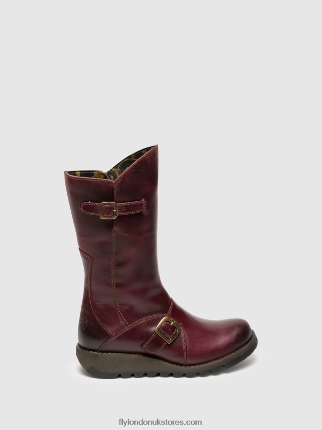 Buckle Boots MES 2 Women Fly London 4V24RT349 PURPLE