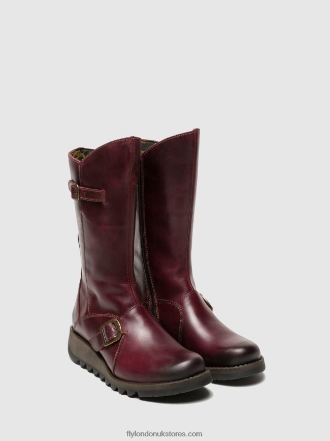 Buckle Boots MES 2 Women Fly London 4V24RT349 PURPLE