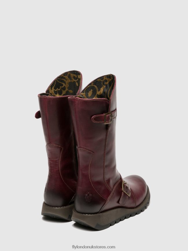Buckle Boots MES 2 Women Fly London 4V24RT349 PURPLE