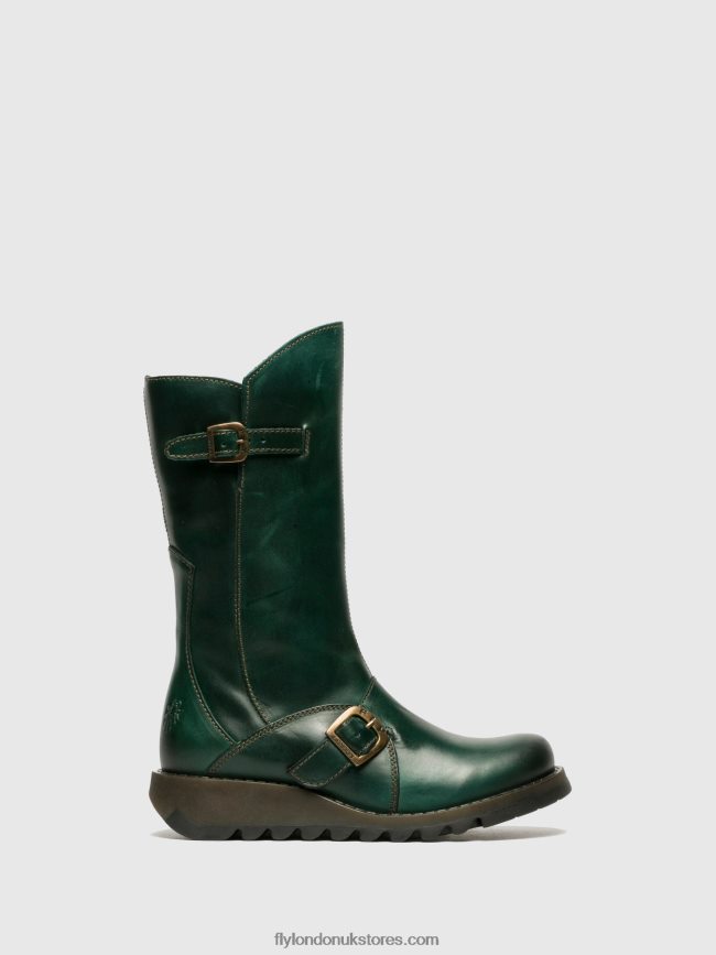 Buckle Boots MES 2 Women Fly London 4V24RT350 PETROL