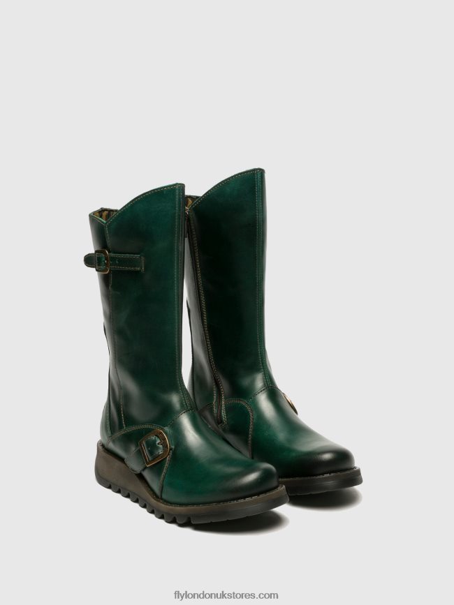Buckle Boots MES 2 Women Fly London 4V24RT350 PETROL