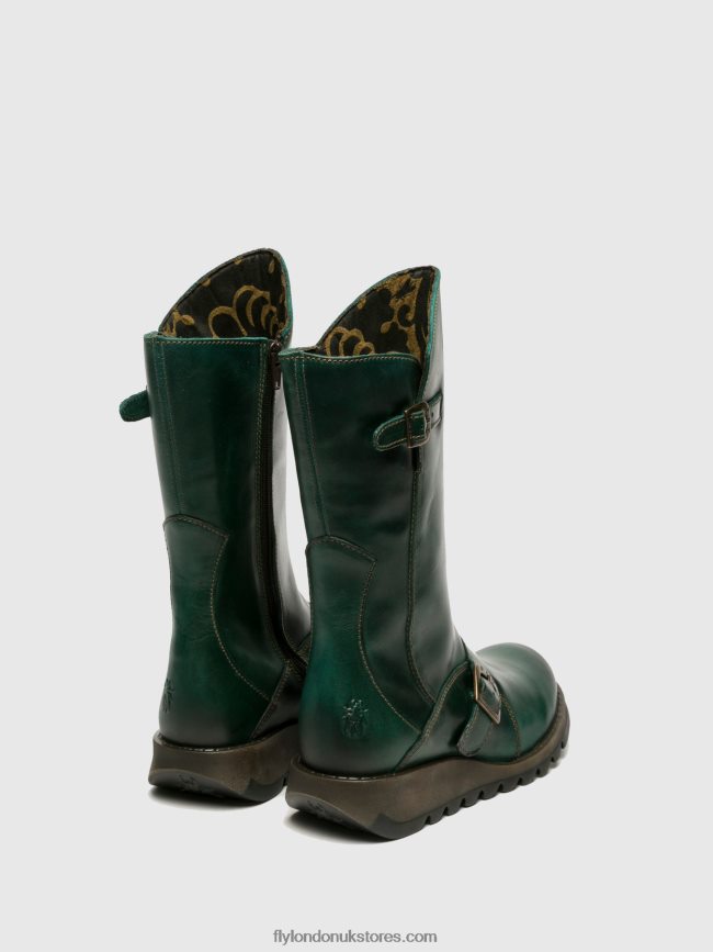 Buckle Boots MES 2 Women Fly London 4V24RT350 PETROL