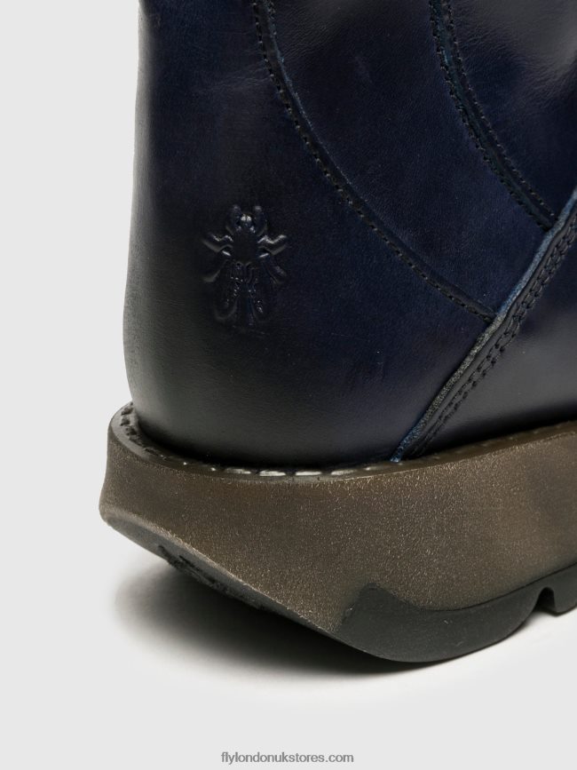 Buckle Boots MES 2 Women Fly London 4V24RT351 BLUE