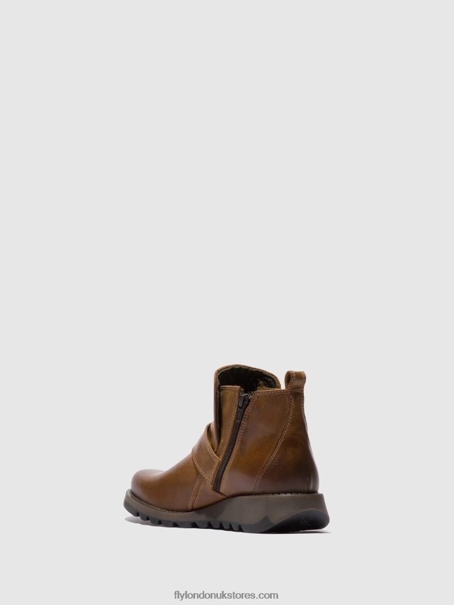 Buckle Boots SIAS812 Women Fly London 4V24RT335 RUG CAMEL