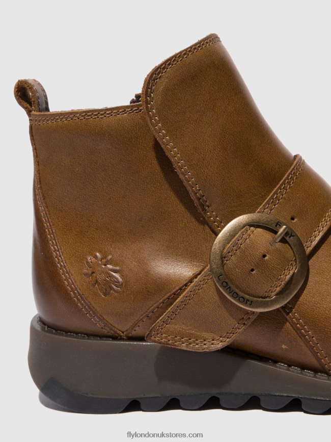 Buckle Boots SIAS812 Women Fly London 4V24RT335 RUG CAMEL