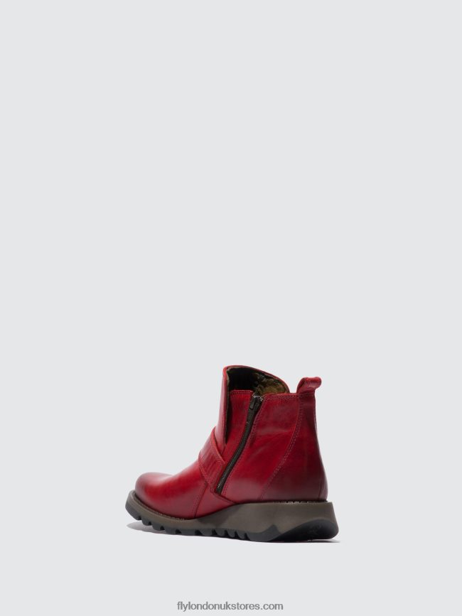 Buckle Boots SIAS812 Women Fly London 4V24RT336 RUG RED