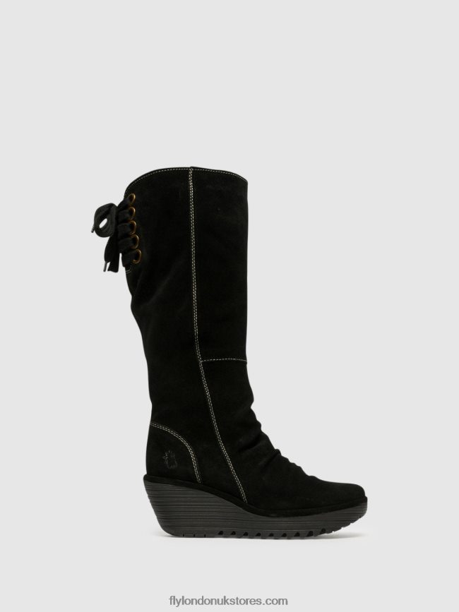 Knee-High Boots YUST Women Fly London 4V24RT354 BLACK