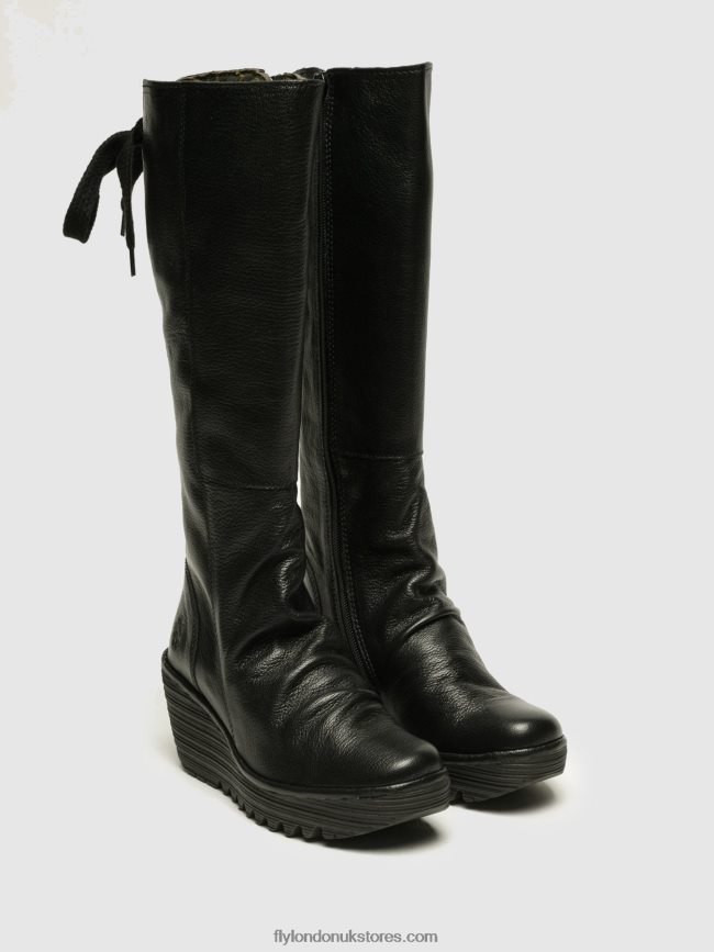 Knee-High Boots YUST Women Fly London 4V24RT355 BLACK