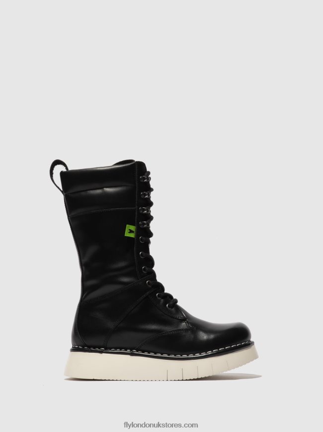 Lace-up Boots IEVA245 Women Fly London 4V24RT313 TUNDER BLACK