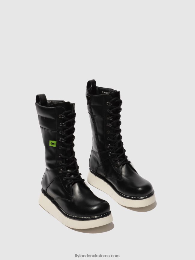 Lace-up Boots IEVA245 Women Fly London 4V24RT313 TUNDER BLACK