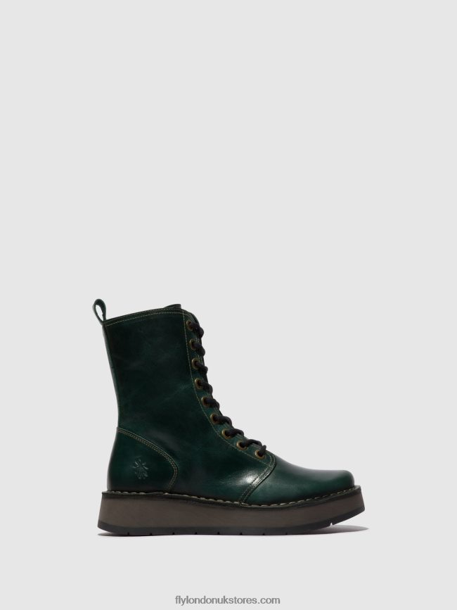 Lace-up Boots RAMI043 Women Fly London 4V24RT290 PETROL