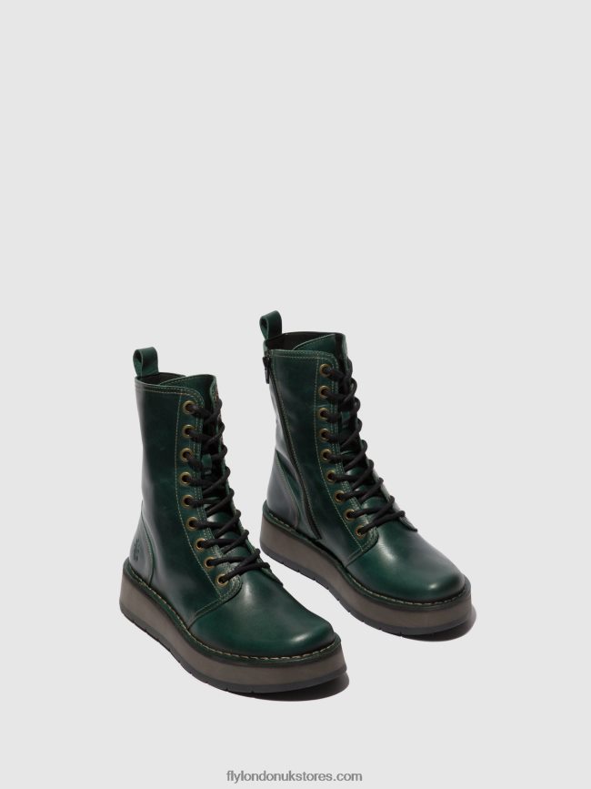 Lace-up Boots RAMI043 Women Fly London 4V24RT290 PETROL