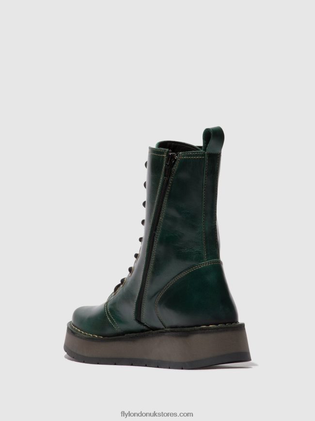 Lace-up Boots RAMI043 Women Fly London 4V24RT290 PETROL