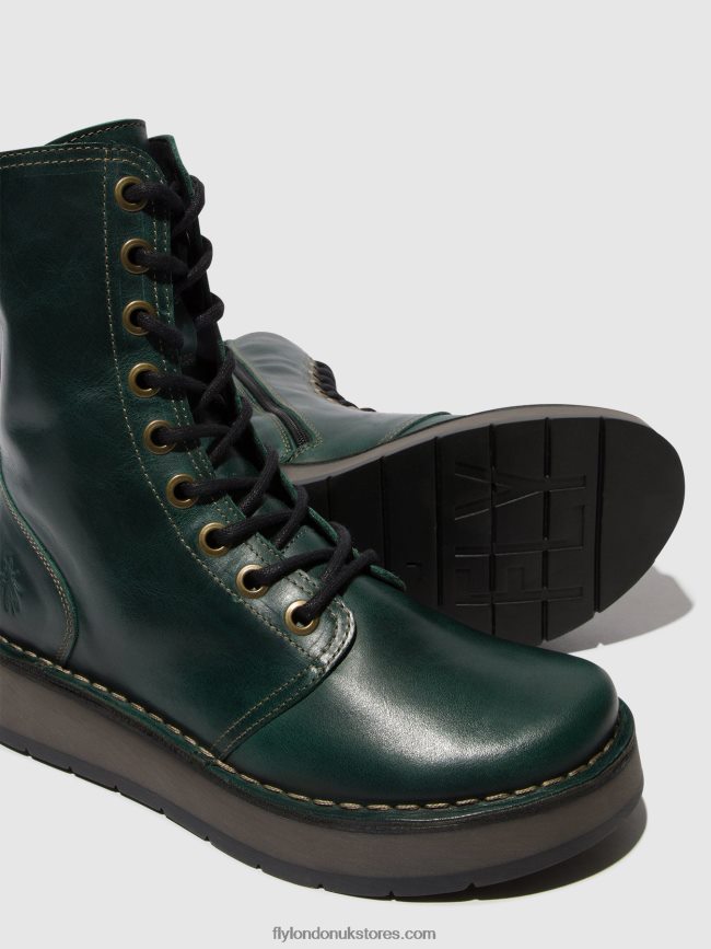 Lace-up Boots RAMI043 Women Fly London 4V24RT290 PETROL