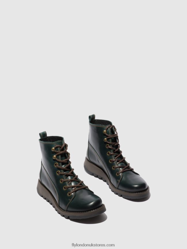Lace-up Boots SORE813 Women Fly London 4V24RT327 RUG PETROL