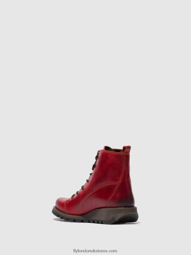 Lace-up Boots SORE813 Women Fly London 4V24RT329 RUG RED