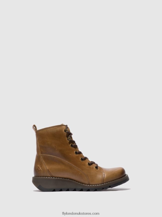 Lace-up Boots SORE813 Women Fly London 4V24RT331 RUG CAMEL