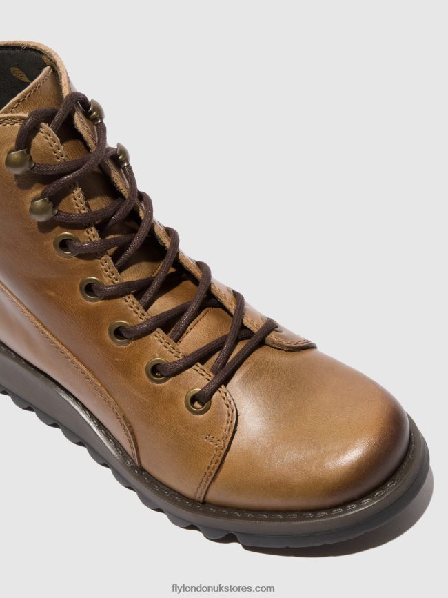 Lace-up Boots SORE813 Women Fly London 4V24RT331 RUG CAMEL