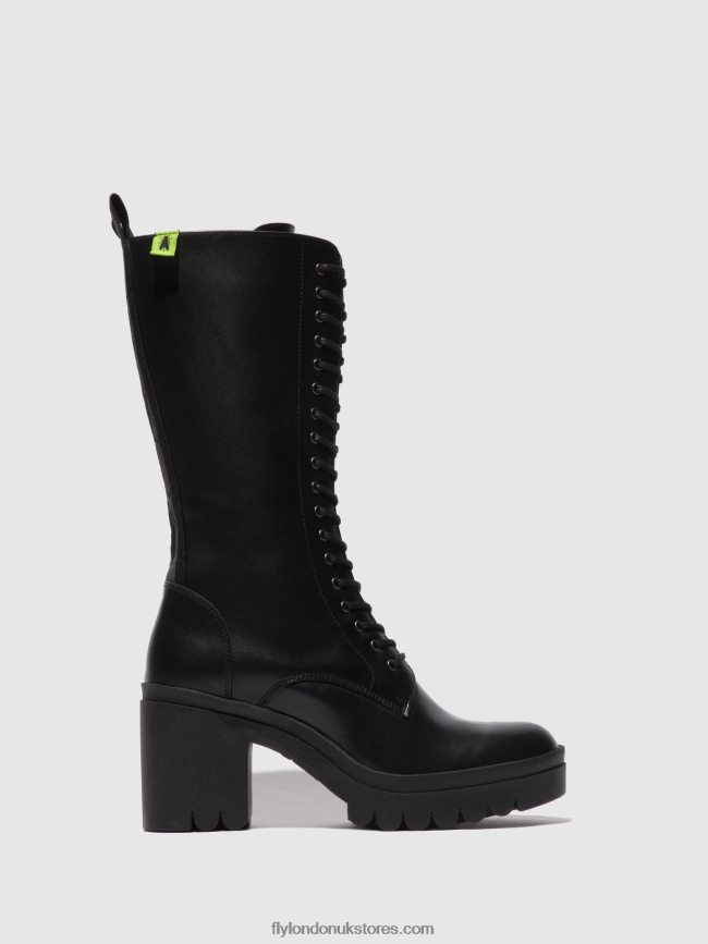 Lace-up Boots TALY884 Women Fly London 4V24RT314 TUNDER BLACK (BLACK SOLE)