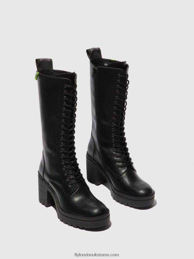 Lace-up Boots TALY884 Women Fly London 4V24RT314 TUNDER BLACK (BLACK SOLE)