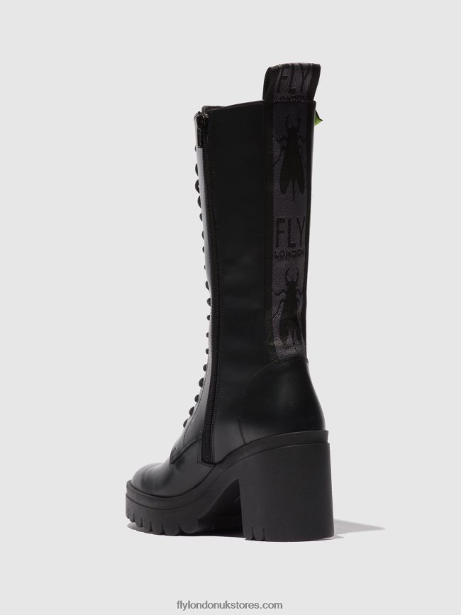 Lace-up Boots TALY884 Women Fly London 4V24RT314 TUNDER BLACK (BLACK SOLE)