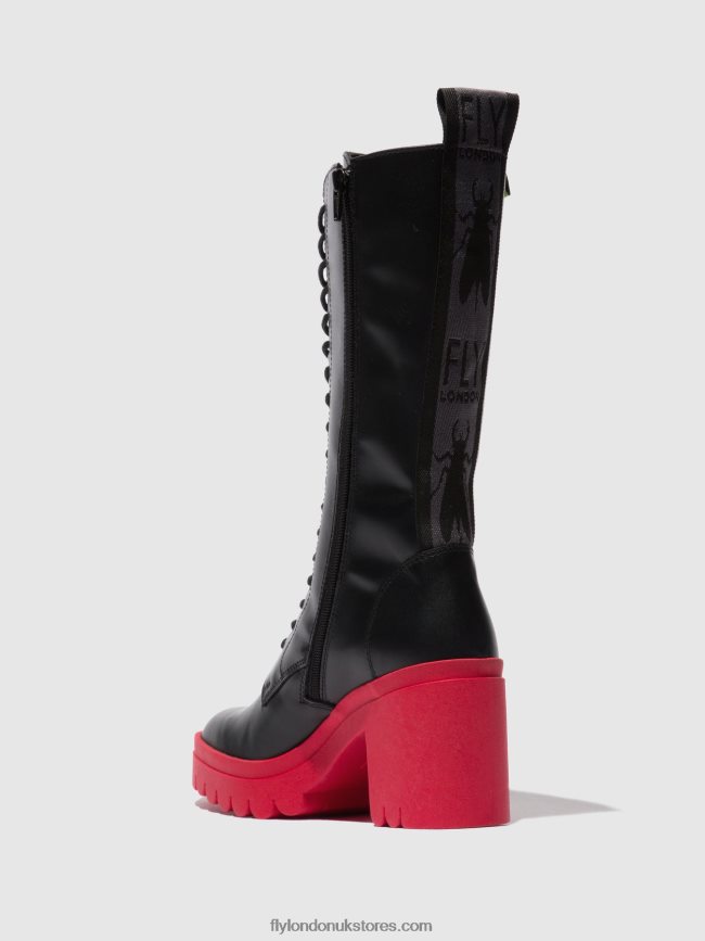 Lace-up Boots TALY884 Women Fly London 4V24RT315 TUNDER BLACK (RED SOLE)