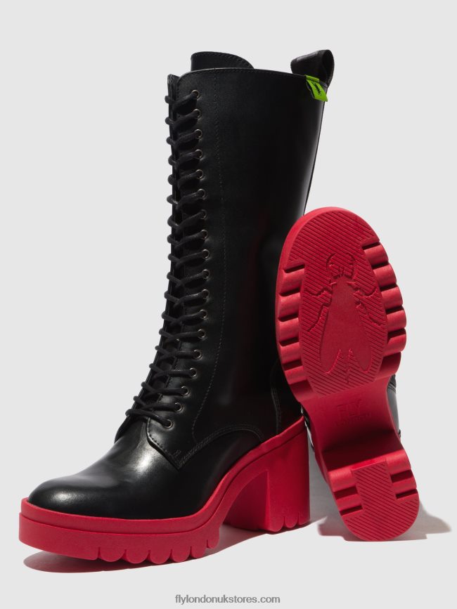 Lace-up Boots TALY884 Women Fly London 4V24RT315 TUNDER BLACK (RED SOLE)