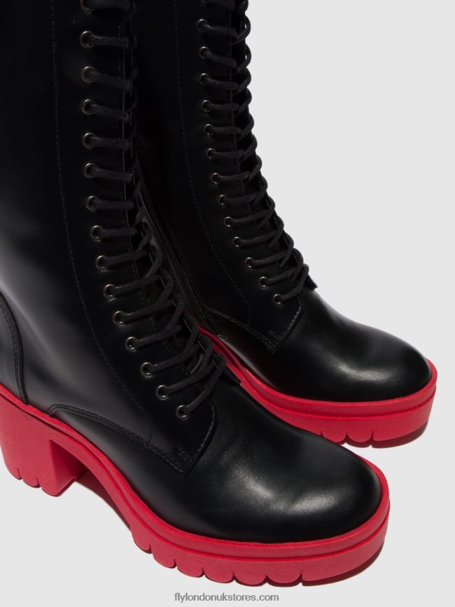 Lace-up Boots TALY884 Women Fly London 4V24RT315 TUNDER BLACK (RED SOLE)