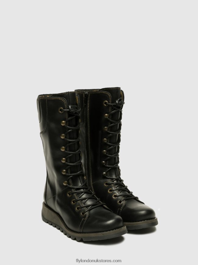 Wedge Shoes STER768 Women Fly London 4V24RT666 BLACK