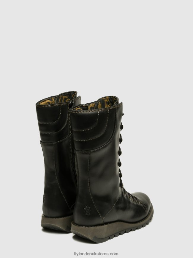 Wedge Shoes STER768 Women Fly London 4V24RT666 BLACK