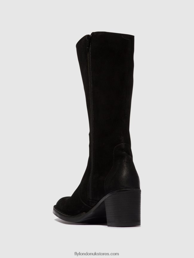 Zip Up Boots BALO096 Women Fly London 4V24RT304 BLACK