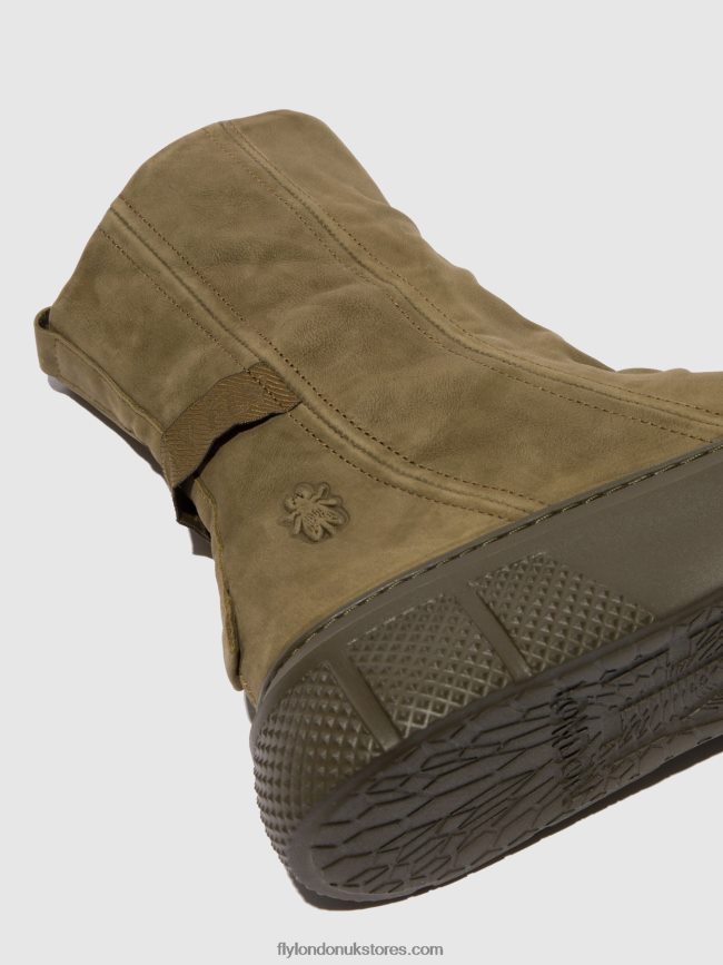 Zip Up Boots ESEN485 Women Fly London 4V24RT324 SORANO MILITRY