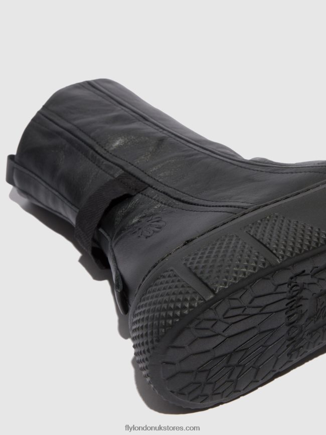 Zip Up Boots ESEN485 Women Fly London 4V24RT325 DUBLIN BLACK(BLACK SOLE)