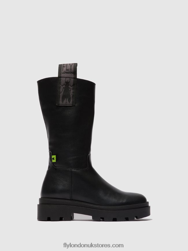 Zip Up Boots JALO882 Women Fly London 4V24RT310 NAOMI BLACK