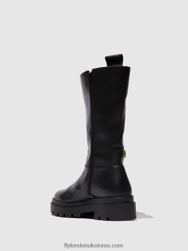 Zip Up Boots JALO882 Women Fly London 4V24RT310 NAOMI BLACK