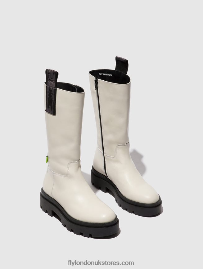 Zip Up Boots JALO882 Women Fly London 4V24RT311 NAOMI OFFWHITE