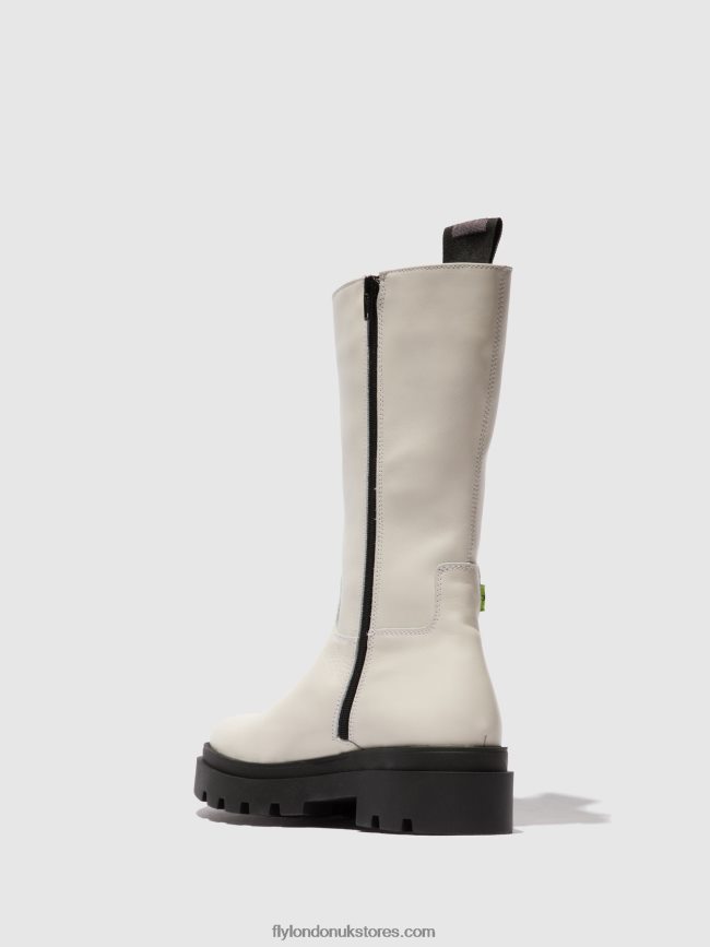 Zip Up Boots JALO882 Women Fly London 4V24RT311 NAOMI OFFWHITE